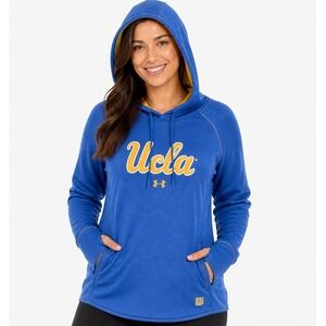 Under Armour UCLA Hoodie Womens Small Blue ColdGear Storm Pullover Athletic Logo